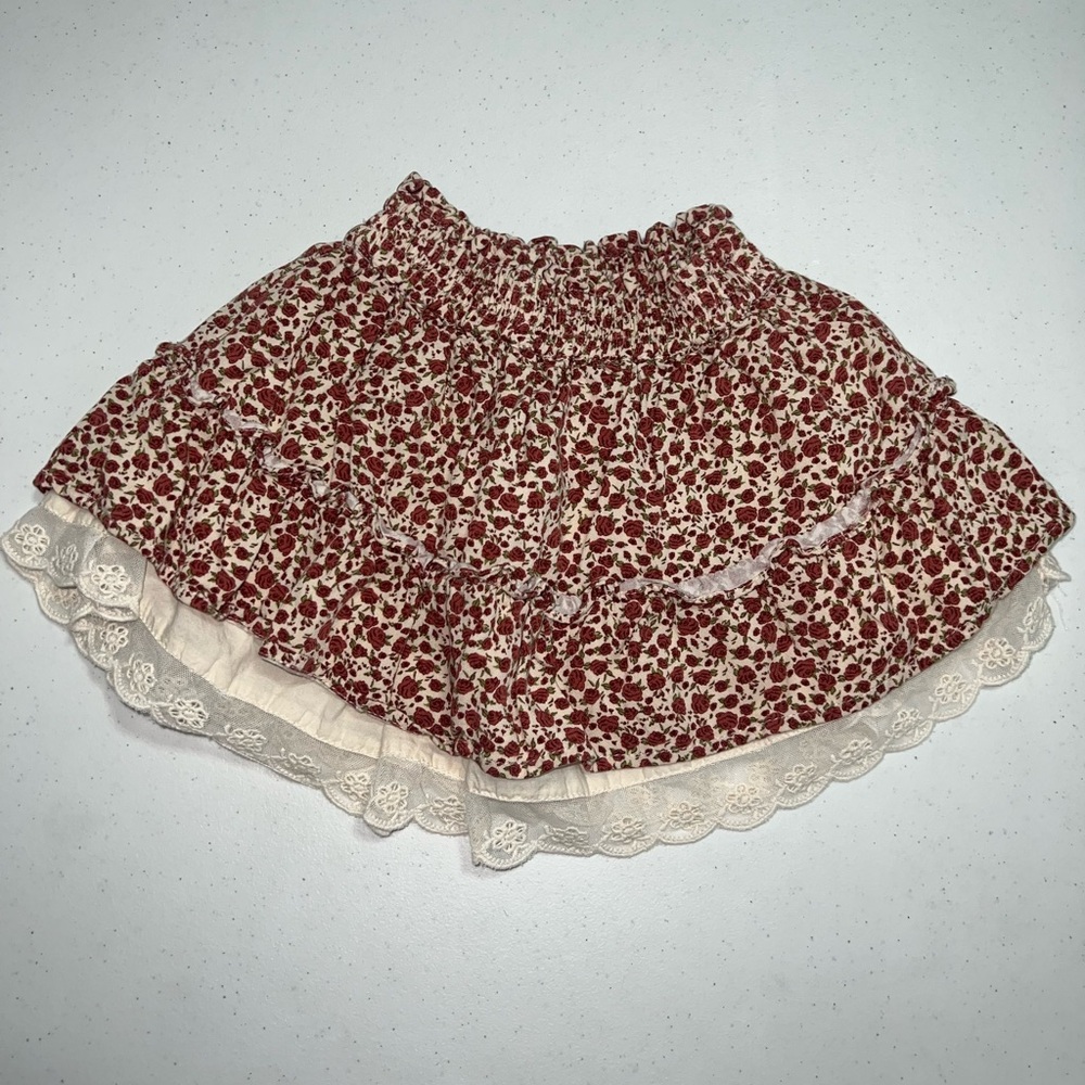 Floral Ruffled girls skirt